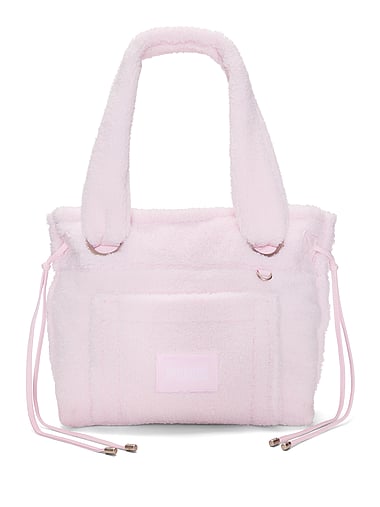 PINK - Cozy Plush Flat-Bottom Tote Bag, image 1