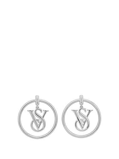 Victoria's Secret - Demi-Fine Logo Hoop Earrings, image 2