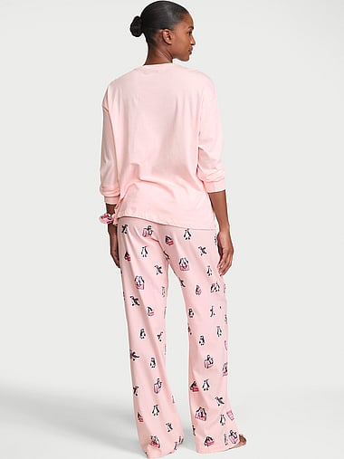 Victoria's Secret - CozyFlannel™ Long Tee-Jama & Scrunchie Set, image 2