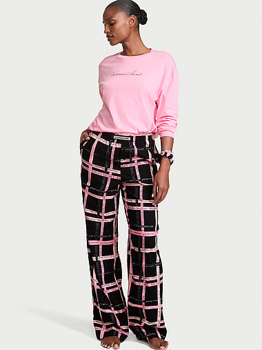 Victoria's Secret - CozyFlannel™ Long Tee-Jama & Scrunchie Set, image 1