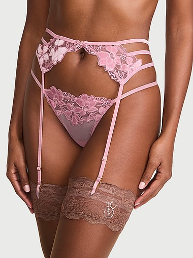 Very Sexy - Velvet Angel Embroidery Garter Belt, image 1