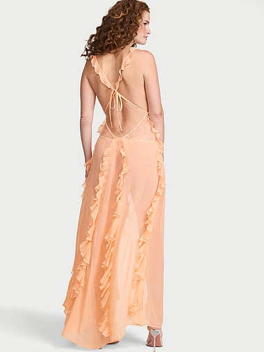 Dream Angels - Vintage Victoria Silk Chiffon & Lace Slip Robe, image 2