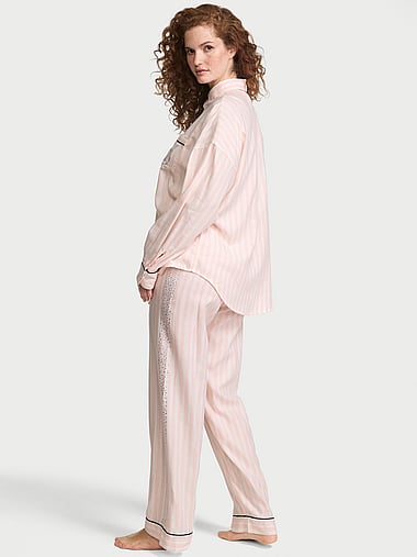 Victoria's Secret - Shine Shop Flannel Relaxed Long Pajama Set, image 2