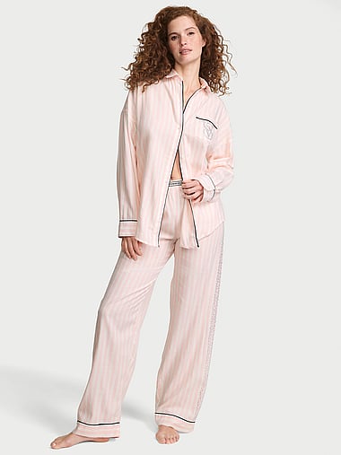 Victoria's Secret - Shine Shop Flannel Relaxed Long Pajama Set, image 1