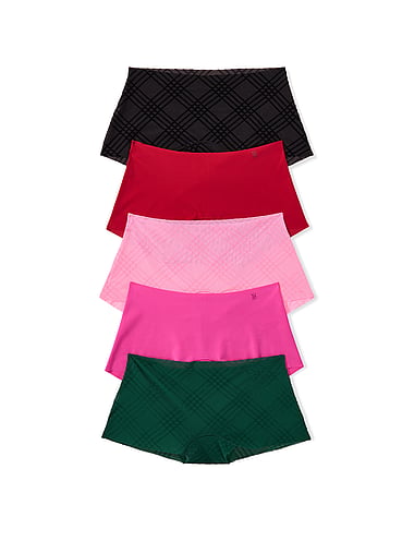 Victoria's Secret - 5-Pack No-Show Plaid Mesh Boyshort Panties