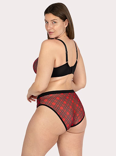 Curvy Couture - Sheer Mesh High-Leg Brief Panty, image 2