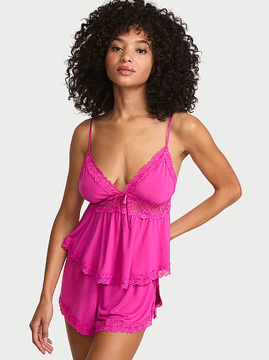 Victoria's Secret - SoSoft™ Modal Lace-Trim Cami & Shorts Set, image 1