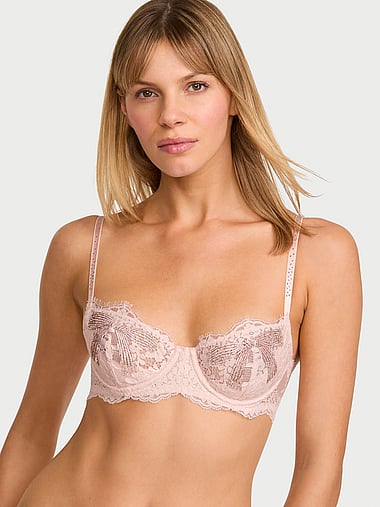 Dream Angels - Wicked Crystal Bow Unlined Balconette Bra, image 1