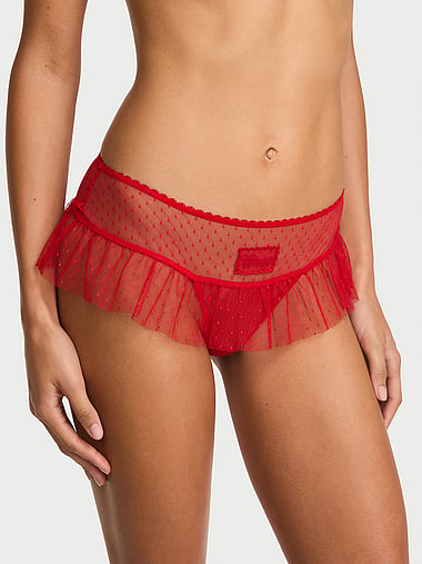 Dream Angels - Dot Mesh Skirted Hipster Thong Panty, image 1