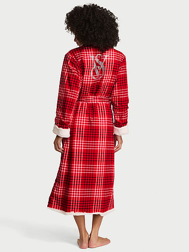 Victoria's Secret - CozyFlannel™ Reversible Faux Fur-Lined Robe, image 2