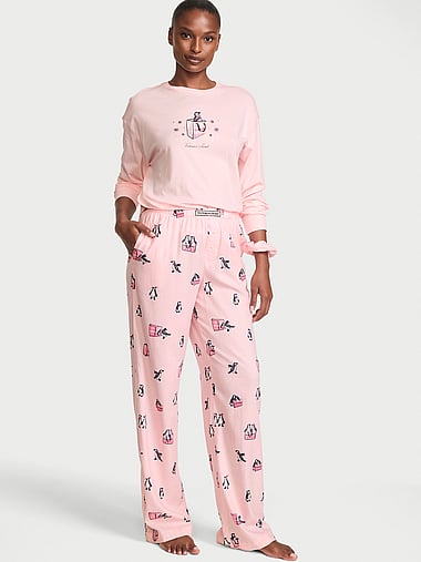 Victoria's Secret - CozyFlannel™ Long Tee-Jama & Scrunchie Set, image 1