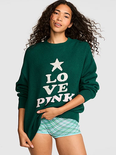 PINK - Drop-Shoulder Sweater, image 1