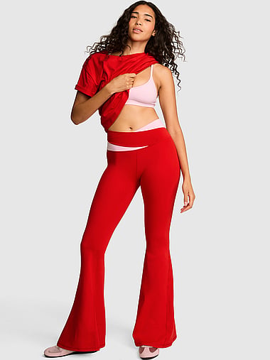 PINK - PINK Relay™ FleeceFlex Super Flare Leggings, image 1