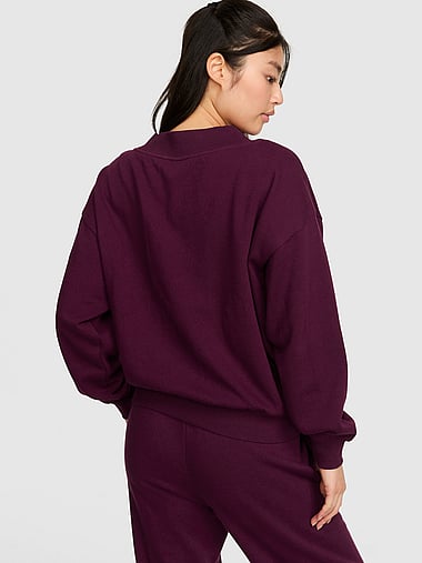 PINK - Campus Fleece™ V-Neck Sweatshirt, image 2