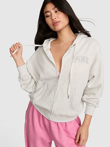 PINK - Campus Fleece™ Full-Zip Hoodie, image 1