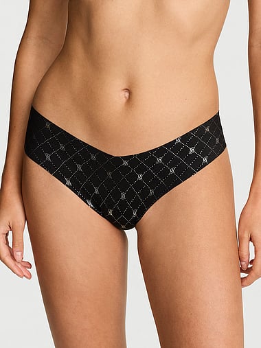 No-Show - No-Show Foil-Print Thong Panty, image 1