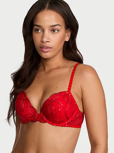 Dream Angels - Shimmer Bow Embroidery Push-Up Bra, image 1