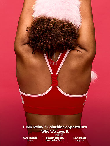 PINK - PINK Relay™ Colorblock Sports Bra, image 2