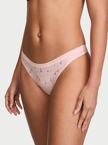 Victoria's Secret - Stretch Cotton High-Leg Scoop Thong Panty, image 1