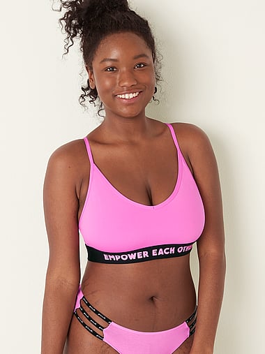pink gym bra