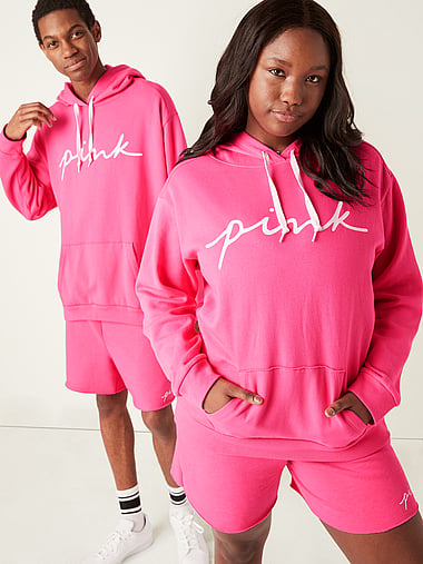 victoria secret pink pullover moletom com capuz