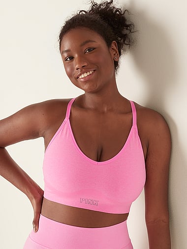 pink workout bra