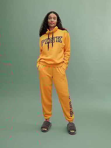 victoria secret pink hoodie yellow