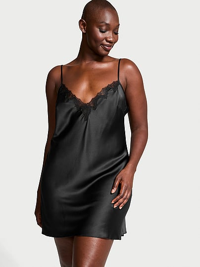 Buy Satin Rose Lace-Trim Mini Slip Dress, Black - Order Slips online - Victoria's Secret US Buy Satin Rose Lace-Trim Mini Slip Dress, Black - Order Slips online - Victoria's Secret US