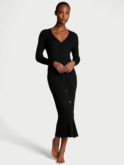 Buy Luxe Crme Knit Cardigan Dress, Candlelight - Order Dresses online - Victoria's  Secret US