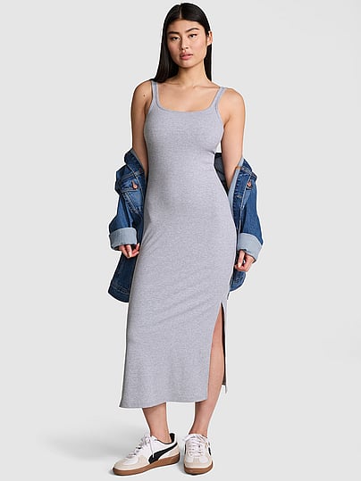 bodycon midi dress ribbed NSF Amelia Fitted Rib Dress