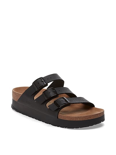 Buy Florida Platform Flex Vegan Sandals, Black - Order Shoes