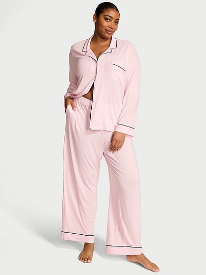 Buy SoSoft™ Modal Long Pajama Set, Angel Pink - Order Pajamas Sets