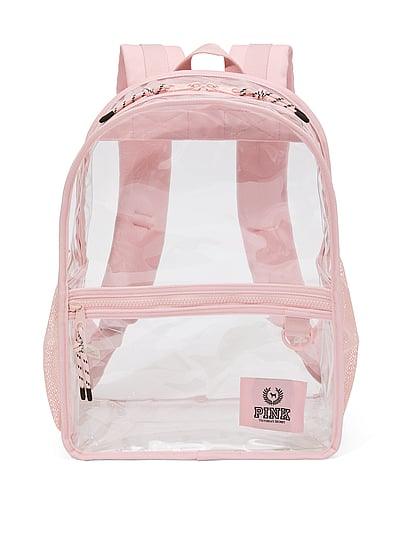clear pink mini backpack Pink Clear Backpack, Multicolored, One Size - Women's Bags