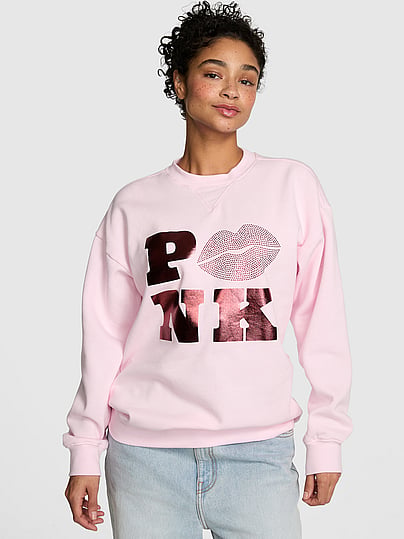 Buy Campus Fleece™ Oversized Crew Sweatshirt, Pink Tulip V-Day