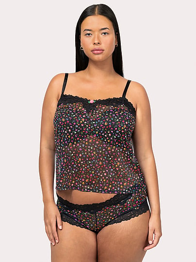 Buy Sheer Cami & Cheeky Panty 2-Piece Lingerie Set, Meadow Dream