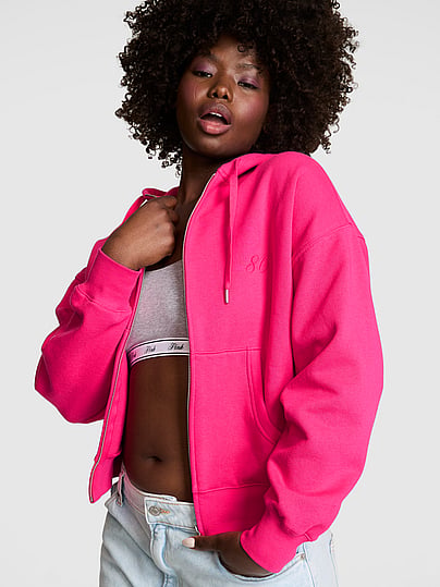 Buy Campus Fleece™ Full-Zip Hoodie, Pink Fire Puppy Day - Order