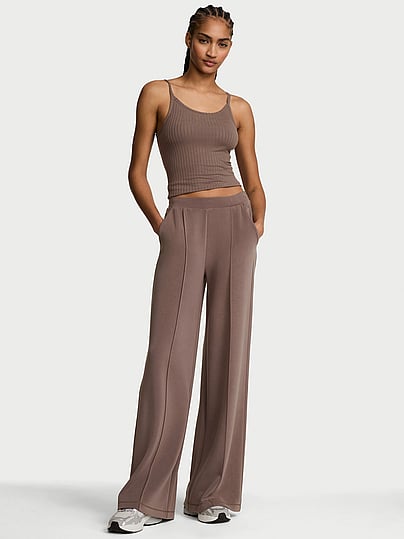Buy VSX Featherweight Knit Wide-Leg Pant, Pure Black - Order