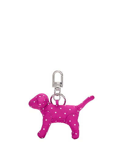 Buy PINK Micro Dog™ Keychain Charm, Pink Fire Polka Dot - Order