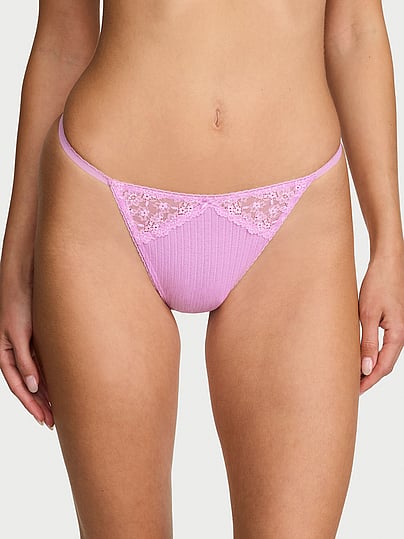 Mutandine Bikini Victoria's Secret PINK - Cotone Rosa, Vita Bassa, Taglie S M L XL