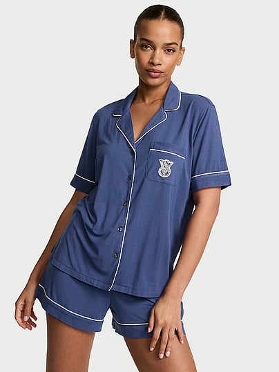 Buy SoSoft™ Modal Short Pajama Set , Pretty Blossom Stripes