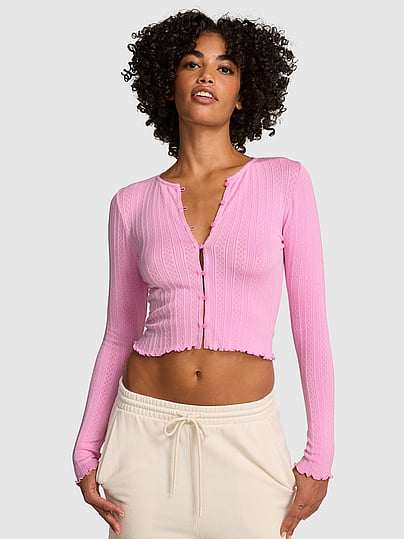 Buy AnyWear Cropped Cardigan, White - Order Hoodies & Sweatshirts