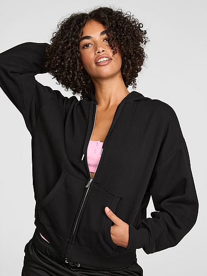 Buy Campus Fleece™ Full-Zip Hoodie, Pure Black Solid - Order