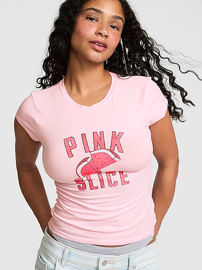 Buy Cotton Baby Tee, Leopard Icons - Order Tops online - PINK US