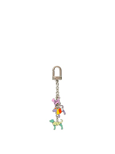 Pink Halloween Dog Keychain Charm In Orange