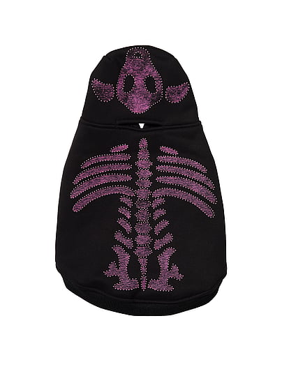Pink Pup Pet Hoodie In Black
