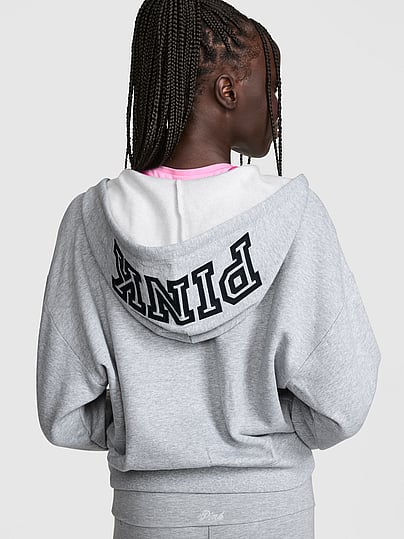Buy Campus Fleece™ Shrunken Hoodie, Heather Grey - Order Hoodies