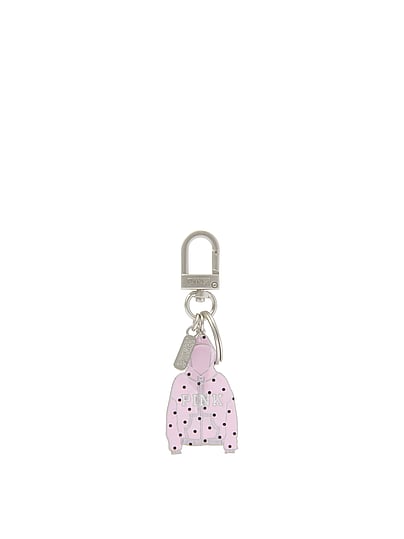 Pink Hoodie Keychain Charm In Print