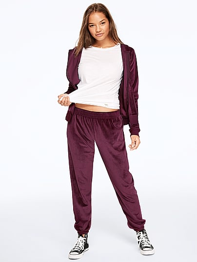 victoria secret pink velvet pants