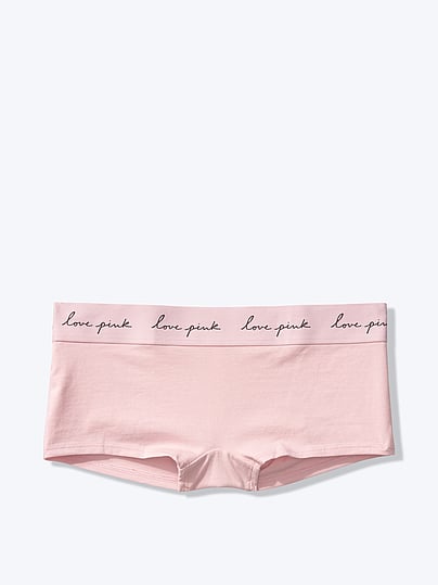 Logo Boyshort Pink Pink