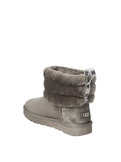 mini fluff quilted uggs pink